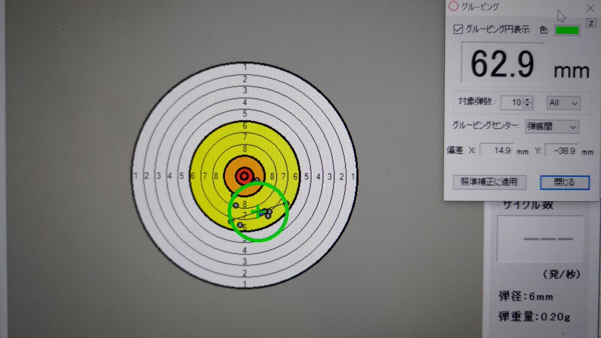 kinpouge_3's tweet photo. 巷で評判のS&amp;T URG-Iだけど、1本目は例に漏れずメカノイズが酷いけど実射性能はなかなか（動画でアップします）。調子に乗って2本目買ったらメカノイズがマシになって実射性能グダグダ…
比較画像はコチラ。2本目のグルーピングは160mmオーバー😭何度撃ち直しても改善無し。両方距離は20m。 https://t.co/P2NpAI6N1F