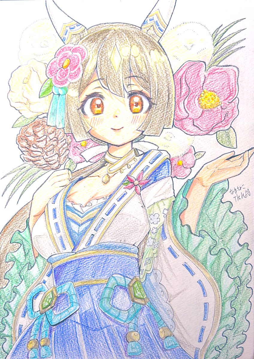 ウマ娘「いよいよ今日から3期!! 再喝ですが、キタサンブラック&サトノダイヤモンドでお祝」|なまちょこ／ウマ娘5th土曜日のイラスト