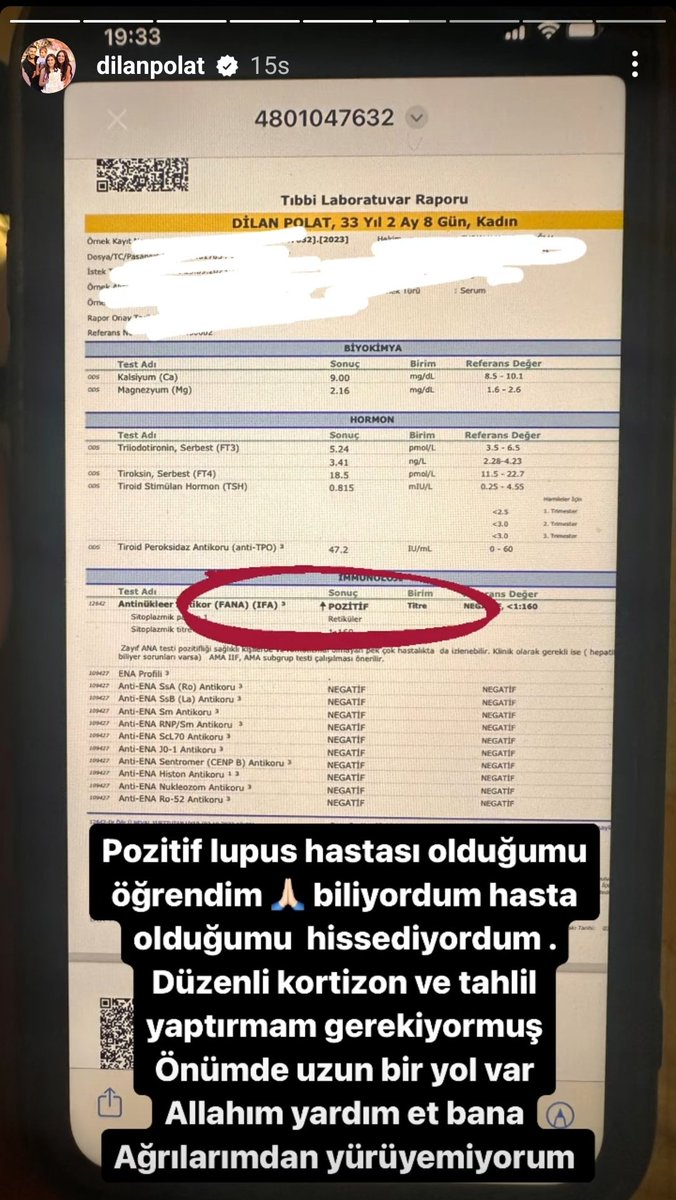 ZamHaberAjans's tweet photo. Dilan Polat tedavisi olmayan bir hastalığa yakalandığını gözyaşları içinde anlattı. 

Son günlerde kara para aklama iddiaları ile gündemden düşmeyen Dilan Polat, son paylaşımında amansız hastalığını duyurdu:

 ''Tedavisi olan bir hastalık değil. Stres ve üzüntü ne büyük problem vücudumuza. Size stres yapmayın diyemeyeceğim, elinizde değil ama sizi bu raddeye getiren herkesi Allah'a havale edin, Allâh büyük" dedi.