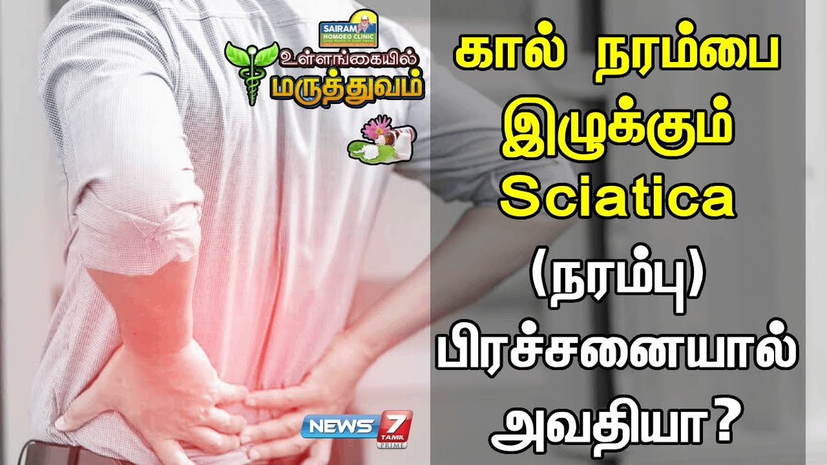 news7tamil's tweet image. கால் நரம்பை இழுக்கும் Sciatica (நரம்பு) பிரச்னையால் அவதியா? 

முழு வீடியோவைக் காண:
youtu.be/z0_M_GNPlo8

#Medical | #Sciatica | #NerveProblems |  #Healthtips | #Doctoradvise | #News7Tamil | #News7TamilUpdates