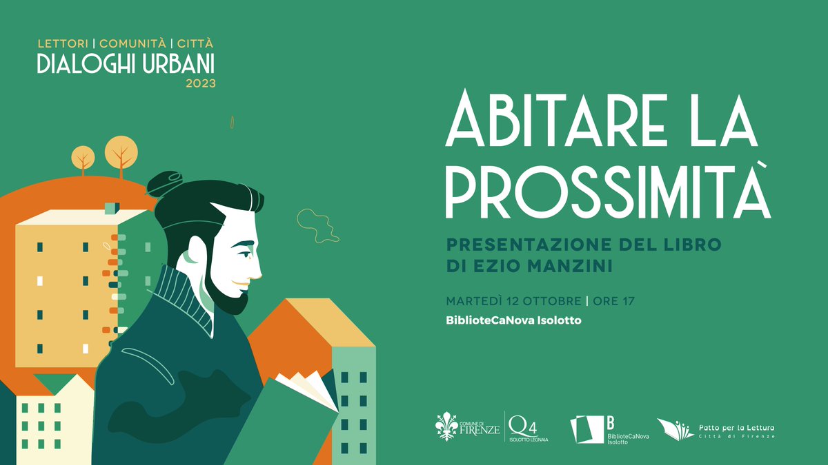 Biblio_ComuneFi's tweet photo. Giovedì 12 ottobre alle 17 alla BiblitoteCaNova Isolotto, per la rassegna Dialoghi urbani, la presentazione del libro di Ezio Manzini "Abitare la prossimità. Idee per la città dei 15 minuti" @egeaonline 
Tutte le info: https://t.co/FsA839Amdn

@comunefi @firenzedigitale https://t.co/ZkxXLIjGkn