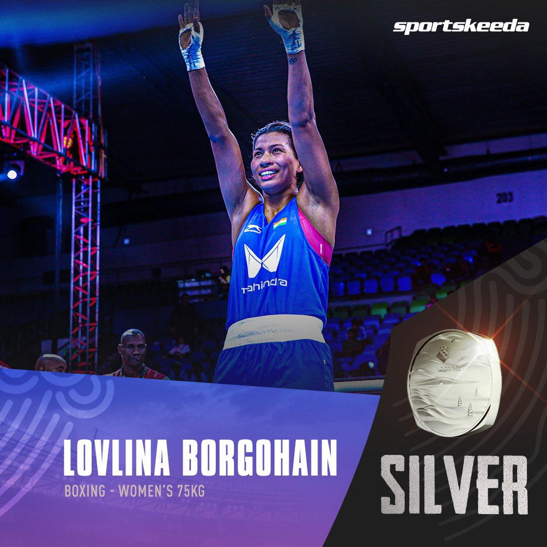 LOVLINA GETS 🥈

Lovlina Borgohain secured the Silver medal in the 75kg category at the Asian Games 2022! 🇮🇳🥈👏

#AsianGames2022 #AsianGames #SKIndianSports #boxing