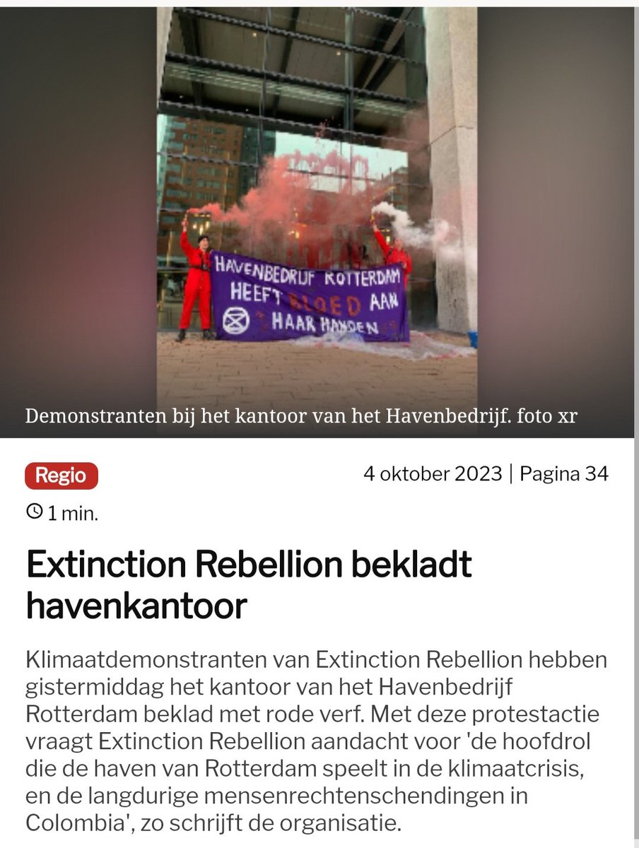 Robartjee's tweet image. O,o,o wat is #ExtinctionRebelion #extincionrebellion  toch &quot;vreedzaam&quot; aan het demonstreren. Gaan nu ook al gebouwen bekladden met verf ⬇️⬇️