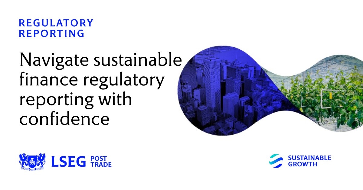 Simplify your compliance with #ESG and sustainability regulatory reporting obligations, including #SFDR and EU Taxonomy. To learn more, visit: lseg.group/3ZG0T4g