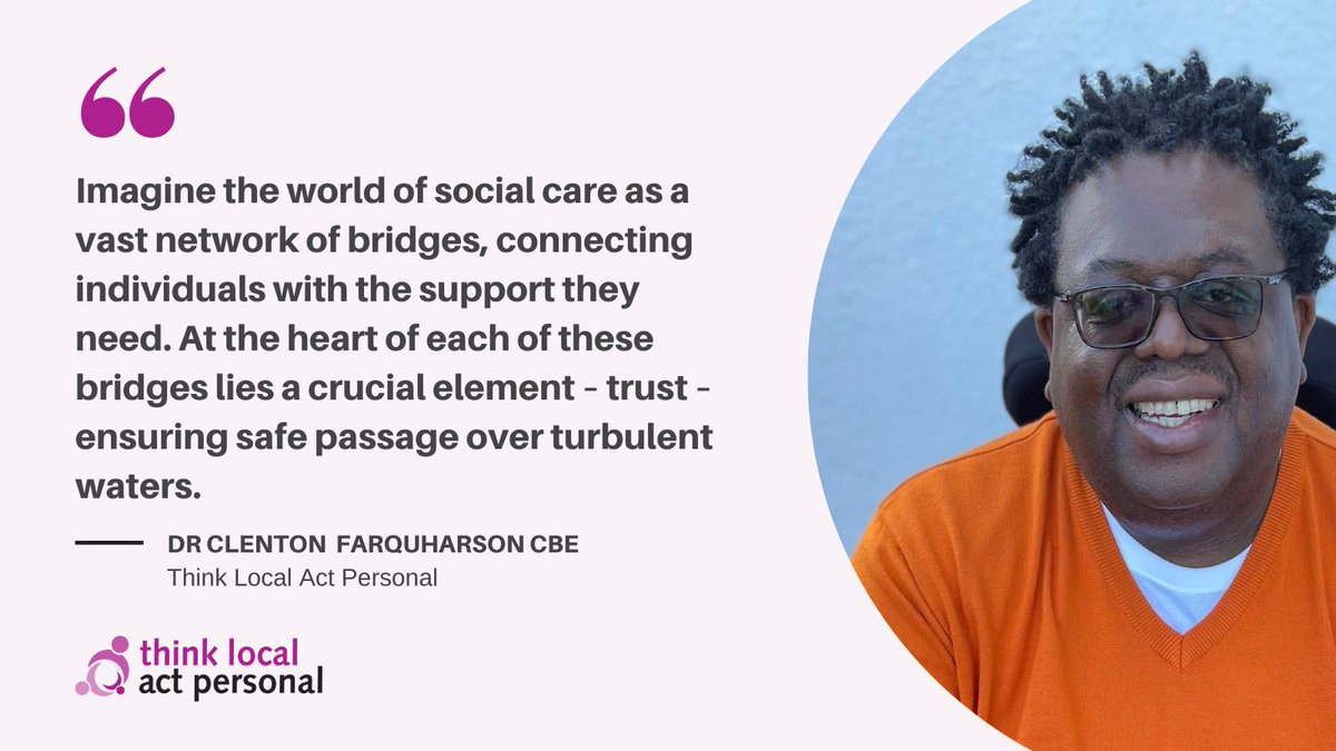 TLAP1's tweet image. 📢New blog | @clentonF paints a picture of the value of trust in social care, and how it is the bridge to compassionate support. #SocialCare #Care #Trust