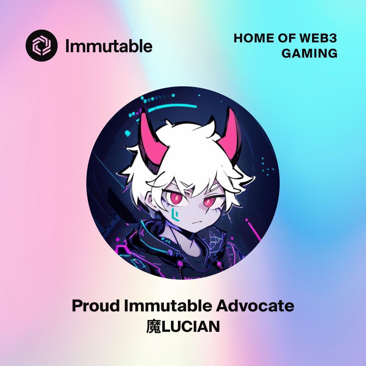 lucianlamp's tweet photo. ⚡️Thrilled to announce that as the Co-Founder of @OtakuLabs_xyz, I've also become an @Immutable Advocate! 

Exciting times ahead 🚀

#OtakuLabs #Immutable https://t.co/OBV3ctc84p