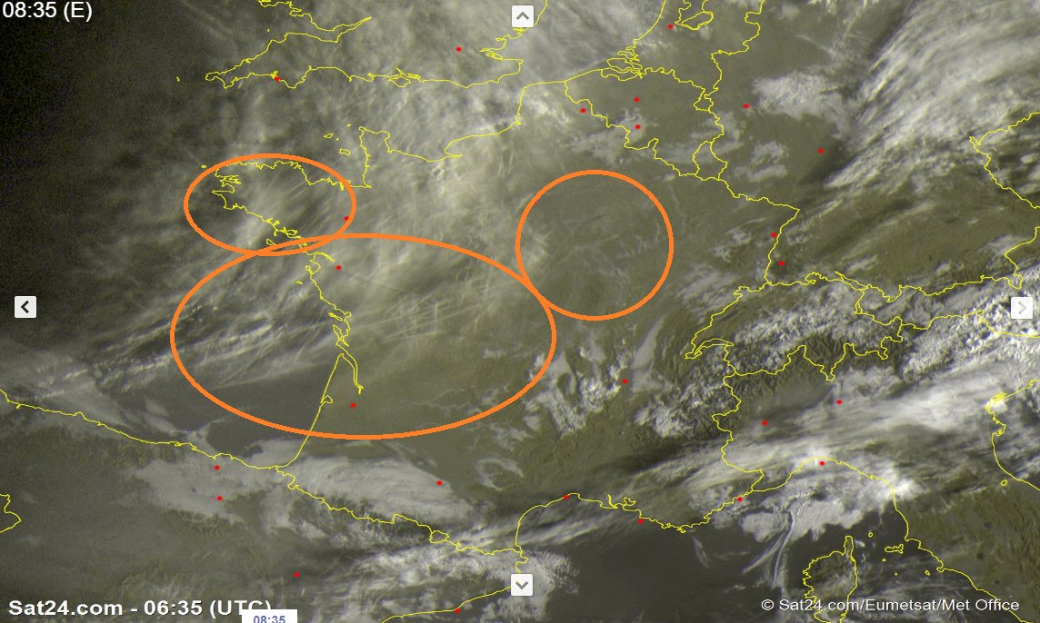 Tu m'étonnes que le ciel va être 'partiellement couvert' Epandages massifs ce matin sur l'ouest #chemtrails @NATO @DGAC