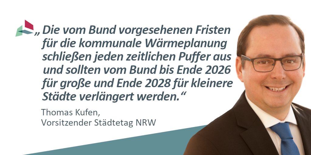 Kommunale #Wärmeplanung: Das #Wärmeplanungsgesetz des Bundes sollte möglichst schnell im Klimaschutzgesetz #NRW verankert werden. Der Städtetag NRW erwartet, dass das Landesrecht möglichst zeitgleich zum Bundesgesetz zum Januar 2024 in Kraft tritt.▶️staedtetag-nrw.de/presse/pressem…