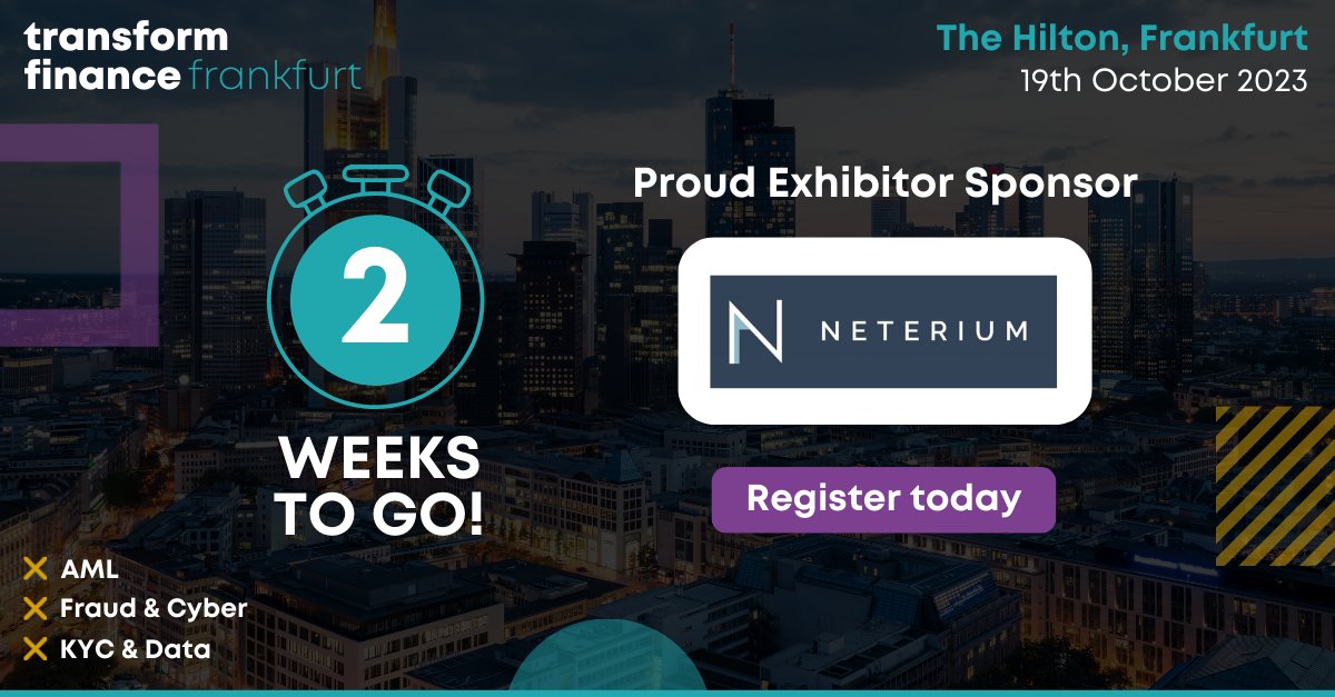 Neterium - APIs FOR ENTITY & TRANSACTION SCREENING (@neterium) on Twitter photo #NeteriumOnTheRoad
In 2 weeks, <a href="/PascalAerens/">Pascal Aerens</a>, CPO <a href="/neterium/">Neterium: Next generation of screening infra</a> & Christopher Stringham will attend & sponsor <a href="/TformFinance/">Transform Finance - Global Finance Community</a> Conf in #Frankfurt
📌 Glass Box instead of Black Box: Unlocking transparency & model validation for sanctions screening systems
🚀linkedin.com/feed/update/ur… #NeteriumOnTheRoad
In 2 weeks, <a href="/PascalAerens/">Pascal Aerens</a>, CPO <a href="/neterium/">Neterium: Next generation of screening infra</a> & Christopher Stringham will attend & sponsor <a href="/TformFinance/">Transform Finance - Global Finance Community</a> Conf in #Frankfurt
📌 Glass Box instead of Black Box: Unlocking transparency & model validation for sanctions screening systems
🚀linkedin.com/feed/update/ur…