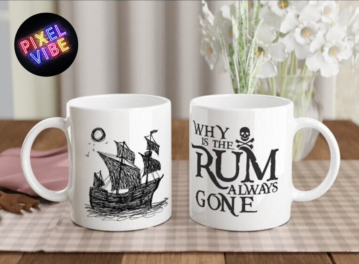 ⚓️ Yo ho ho, it's Captain Jack's eternal dilemma: 'Why is the rum always gone?' ☠️ Join his quest for answers with our pirate ship mug. Sail the seas of caffeine and chuckles! ☕️🏴‍☠️ #CaptainJackSparrow #potc #JohnnyDepp #blackpearl  #RumLover #PirateMug 😄🍻