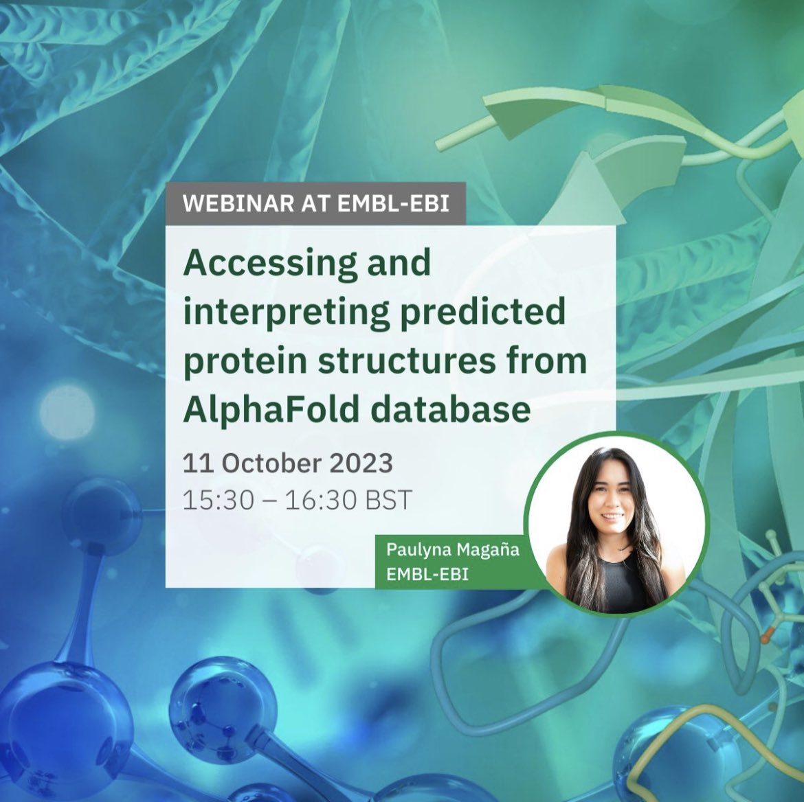 paulynamagana's tweet photo. Join me next week for the #webinar on #AlphaFold and how to interpret structures! Learn how to access data from AlphaFold DB and use predicted protein structures effectively!  Register 👉🏼https://t.co/J9braYaJ72 https://t.co/FVSaTb09NW