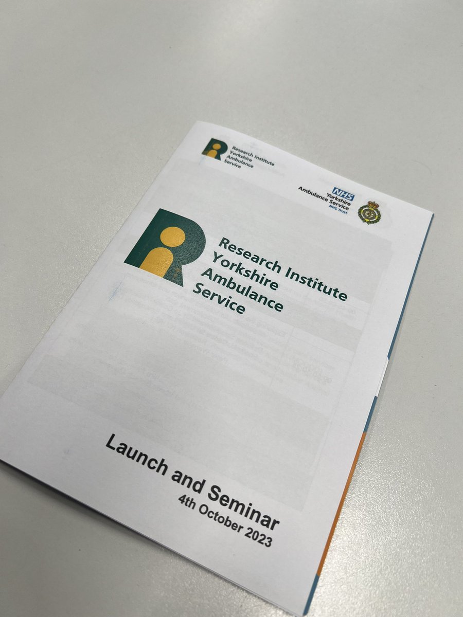 This morning @YorksAmbulance @YASResearch is launching our Research Institute - amazing to have so many people together supporting #research for #ambulanceservices!