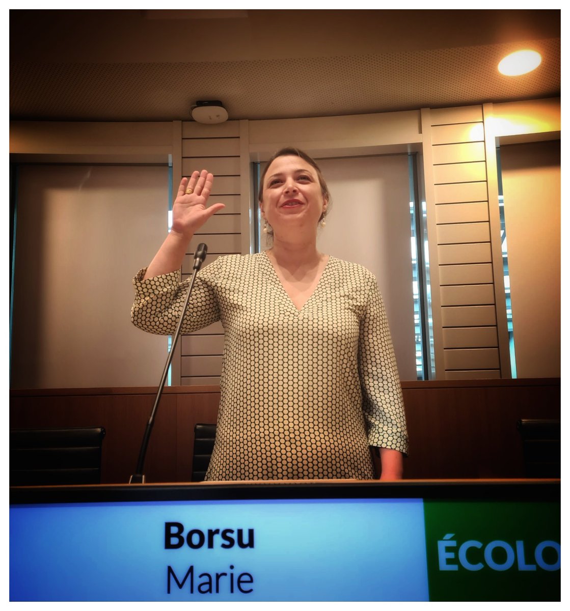 Marie Borsu, une prof au Parlement de la Fédération Wallonie-Bruxelles. Bienvenue à elle au 'PFWB' pour le groupe ECOLO, dans les commissions de l'éducation et du budget. #ecolo #plusvertplusjuste #enseignement #energiepositive