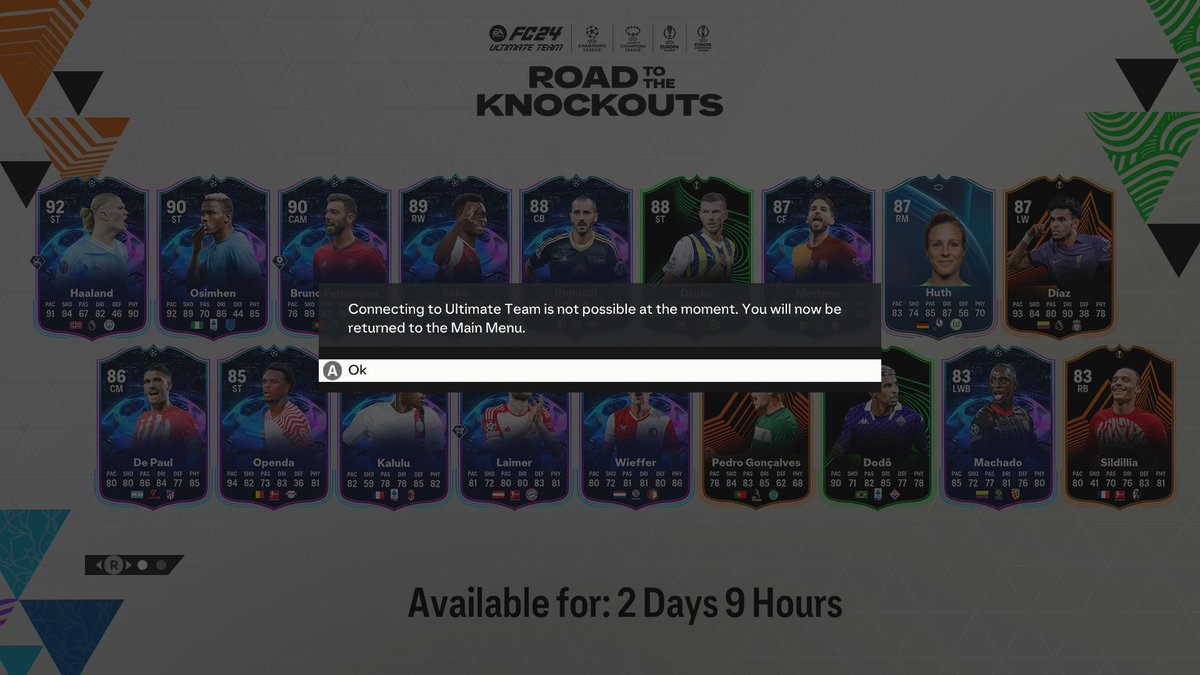 Can’t get into game when I can manage to get on to ultimate team been like this for a day can anyone help <a href="/EAHelp/">EA Help</a> <a href="/EASFCDirect/">EA SPORTS FC Direct Communication</a> <a href="/EASPORTSFC/">EA SPORTS FC</a>