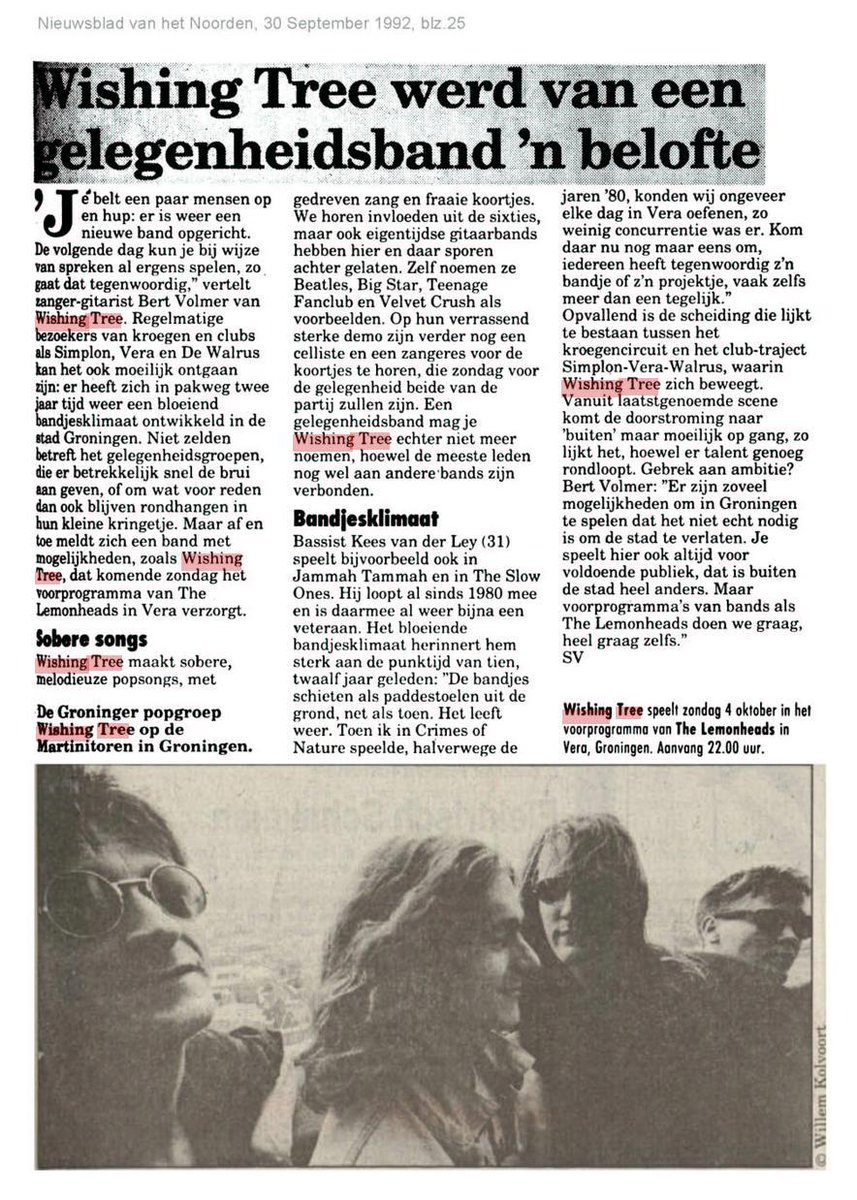 WhipsterTheBand's tweet image. Op deze dag, 31 jaar geleden: Wishing Tree in het voorprogramma van The Lemonheads in Vera, Groningen. #WishingTree #Lemonheads #Vera