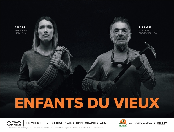 Au_VieuxCampeur's tweet photo. Au Vieux Campeur réédite sa campagne de publicité inédite : “Enfants du Vieux”.

Près de 30 ans après notre première campagne de publicité “Enfants du Vieux” éditée en 1995, nous réaffirmons ce message fort et intemporel ‘’On est tous les enfants du Vieux’’. https://t.co/CwX8mrufOT