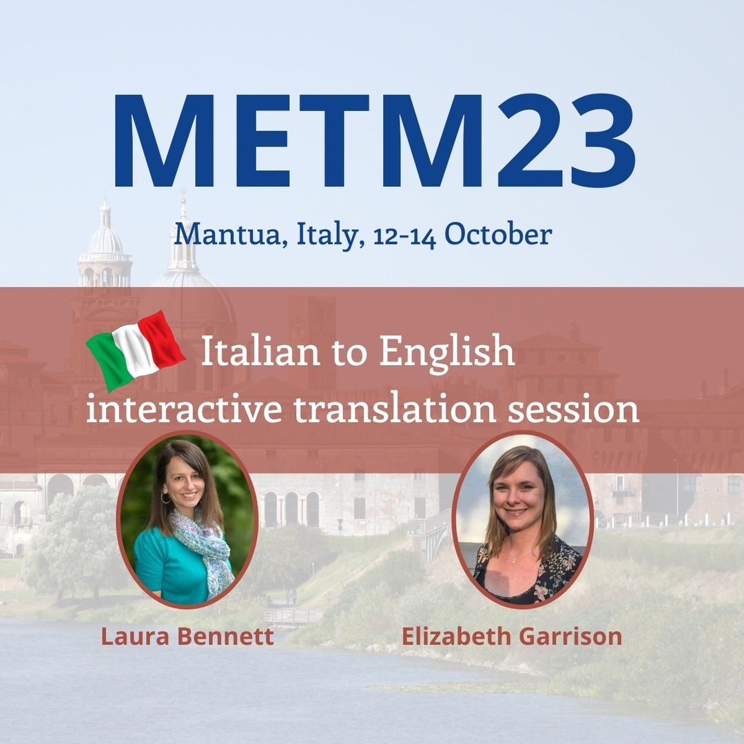 MET (@metmeetings) on Twitter photo Do you work with Italian? Team up and chip in at this fast-paced #METM23 translation session with <a href="/culturetrans/">Laura Bennett</a> and <a href="/Yank_in_Manc/">Elizabeth Garrison</a>.
Unleash your ispirazione e creatività and see where the magic of the hive mind leads you!
bit.ly/3ZHNdpC
#interactive #translation Do you work with Italian? Team up and chip in at this fast-paced #METM23 translation session with <a href="/culturetrans/">Laura Bennett</a> and <a href="/Yank_in_Manc/">Elizabeth Garrison</a>.
Unleash your ispirazione e creatività and see where the magic of the hive mind leads you!
bit.ly/3ZHNdpC
#interactive #translation