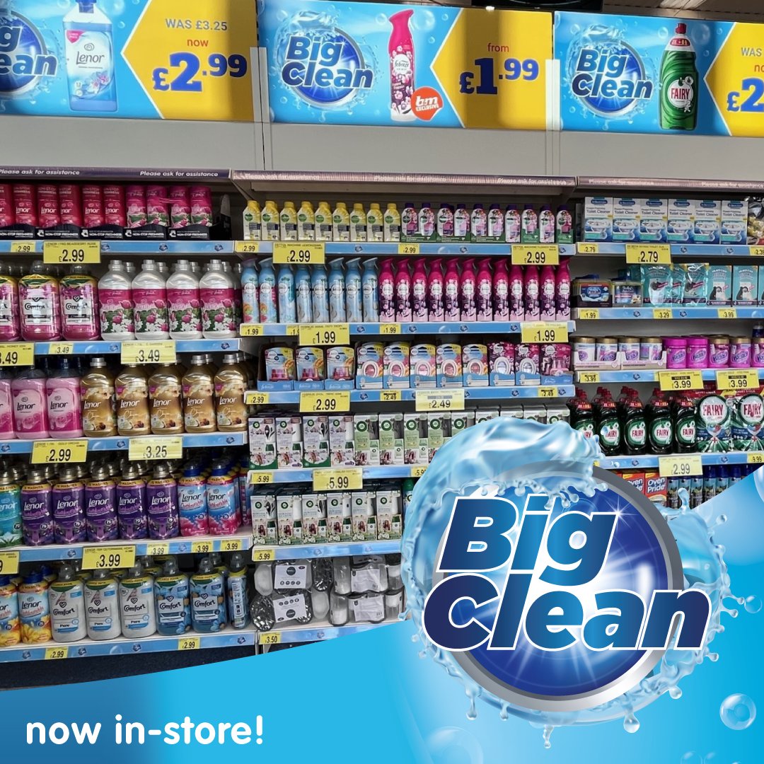 bmstores's tweet photo. Make sure you don't miss out on our #BigClean event while it's here💦!
We've got everything you need to ensure your home is sparkling - with exclusives, big brand discounts and more✨!
Save money on the essentials, so you can treat yourself 😍✨
When was your last B&M trip?! https://t.co/dXeLHMylYy