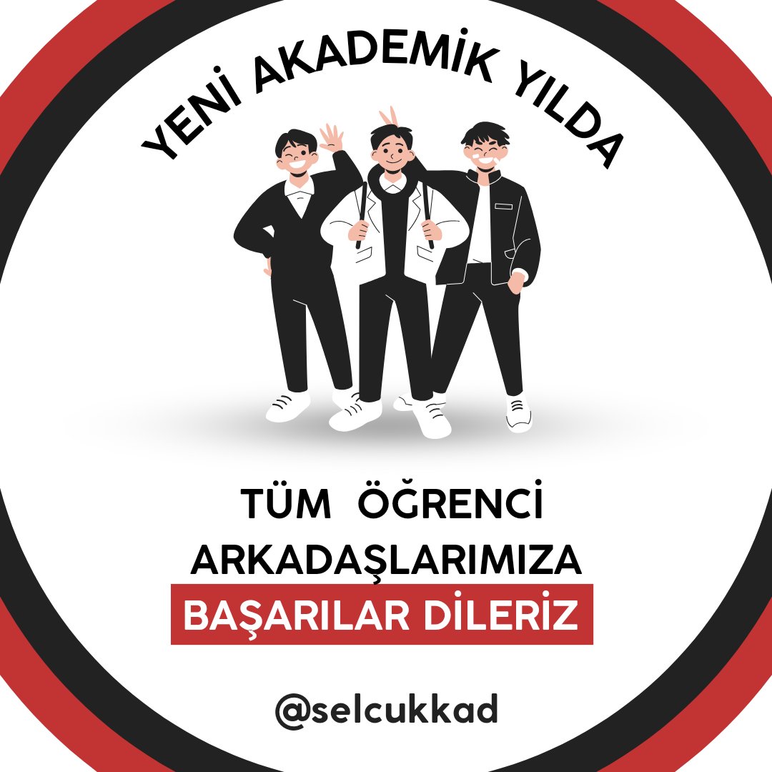 Tüm bölümlerdeki öğrenci arkadaşlarımızın yeni dönemini tebrik eder, akademik yıllarında başarılar dileriz 🤓📚✅

✍️"Selçuk Üniversitesi Kritik ve Analitik Düşünme Topluluğu"

#selkad #selçuküniversitesi
#öğrenci #üniversite  #akademik #başarı  #tebrik #hoşgeldiniz