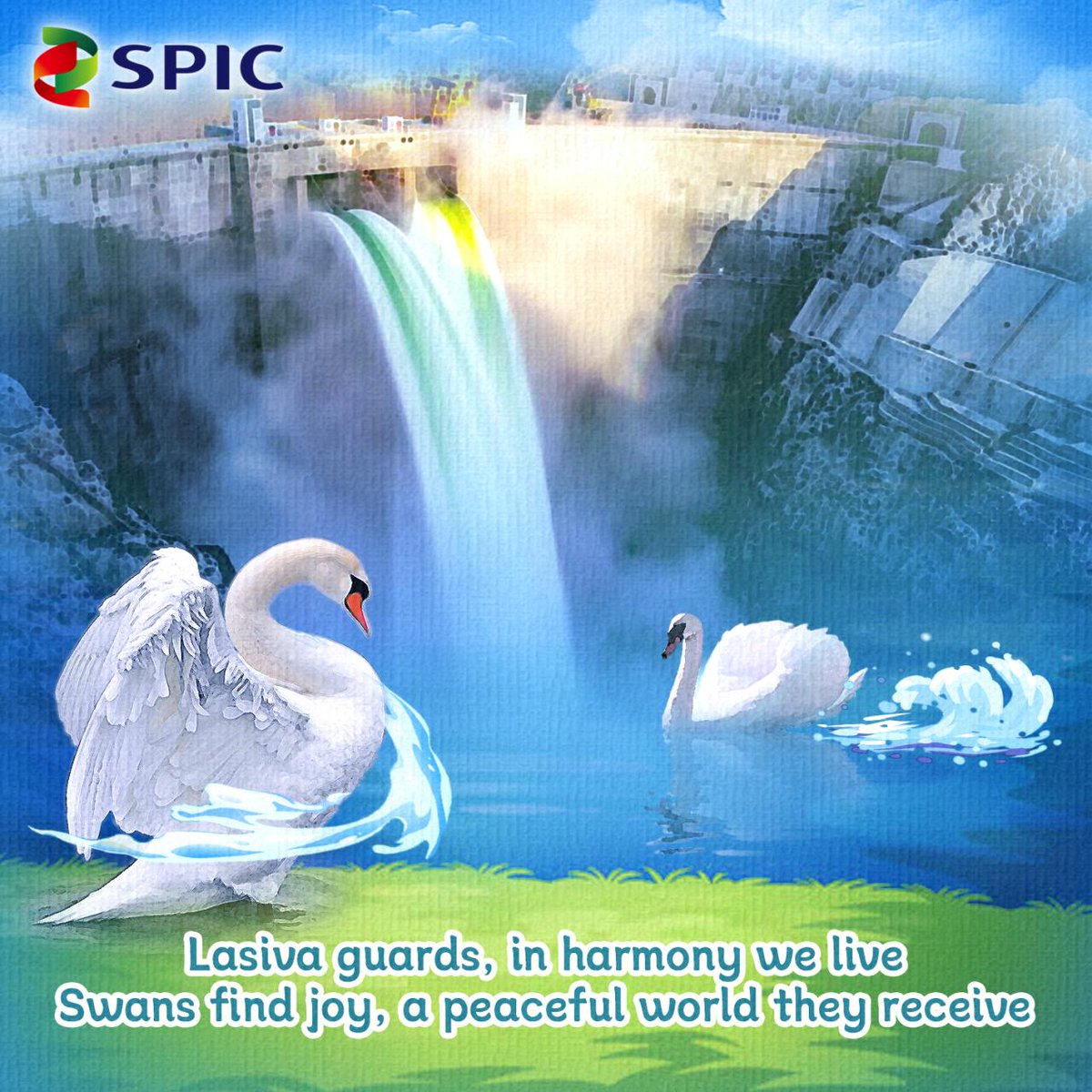 ChinaSPIC's tweet photo. #ColorfulSPIC At #SPIC's frontline projects, we have various animal friends. They live on land, swim in water, or fly in the sky. As #WorldAnimalDay approaches, we invite you to have a look at the animals on our project sites, together safeguarding our #green home.❤️ https://t.co/YTupIVOzke