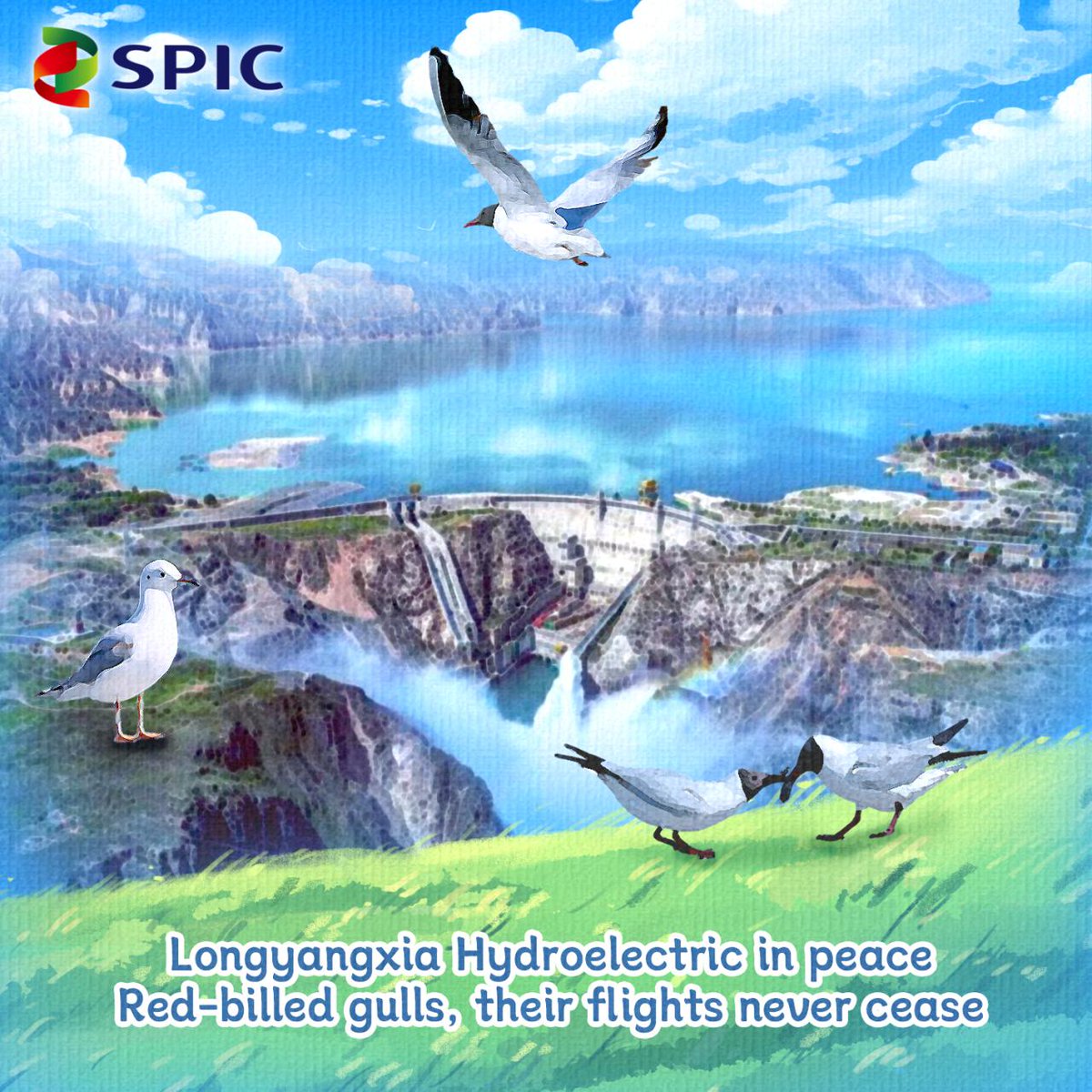 ChinaSPIC's tweet photo. #ColorfulSPIC At #SPIC's frontline projects, we have various animal friends. They live on land, swim in water, or fly in the sky. As #WorldAnimalDay approaches, we invite you to have a look at the animals on our project sites, together safeguarding our #green home.❤️ https://t.co/YTupIVOzke