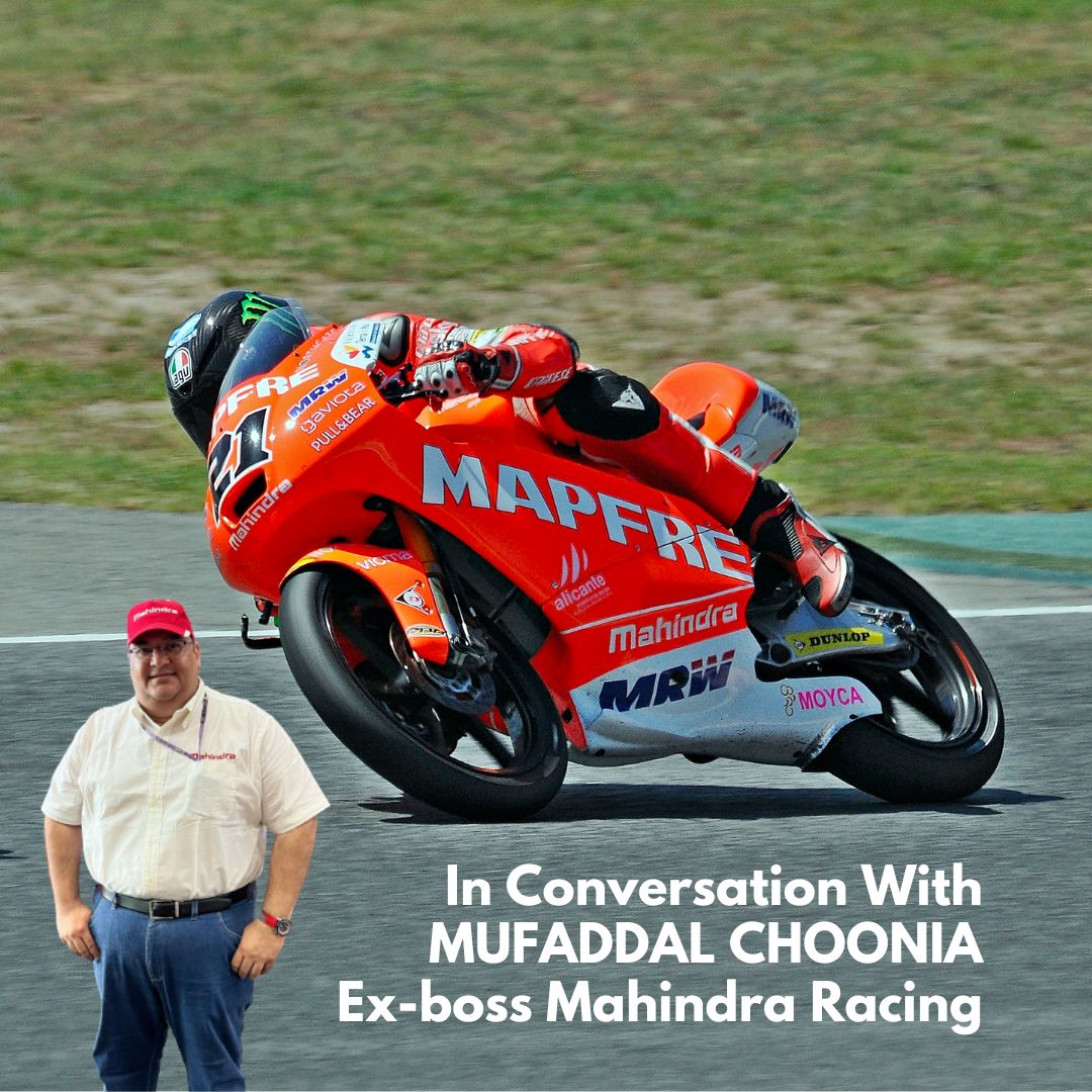 AckoDrive's tweet photo. We have a small discussion with the man who spearheaded the Mahindra Racing Moto3 team at the Bharat GP 2023. 

Details>>>
https://t.co/IGMV7VSGVM

#MufaddalChoonia #MahindraRacing #MotoGP https://t.co/GVM4bo8JaX