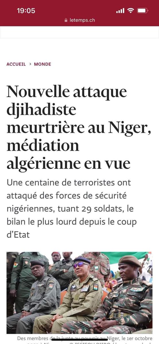 sahle_maryam's tweet photo. #SahelNiger🇳🇪🇲🇱🇧🇫
Il n'y a pas de jihadistes ni au Niger ni nulle part ailleurs au Sahel. Il n'y a que des mercenaires-terroristes armés, financés et payés par par des pays néo-colonialistes pour maintenir leurs dominations sur le reste de la planète.
#HandsofNiger
#HandsofSahel https://t.co/VU4O6yTw22
