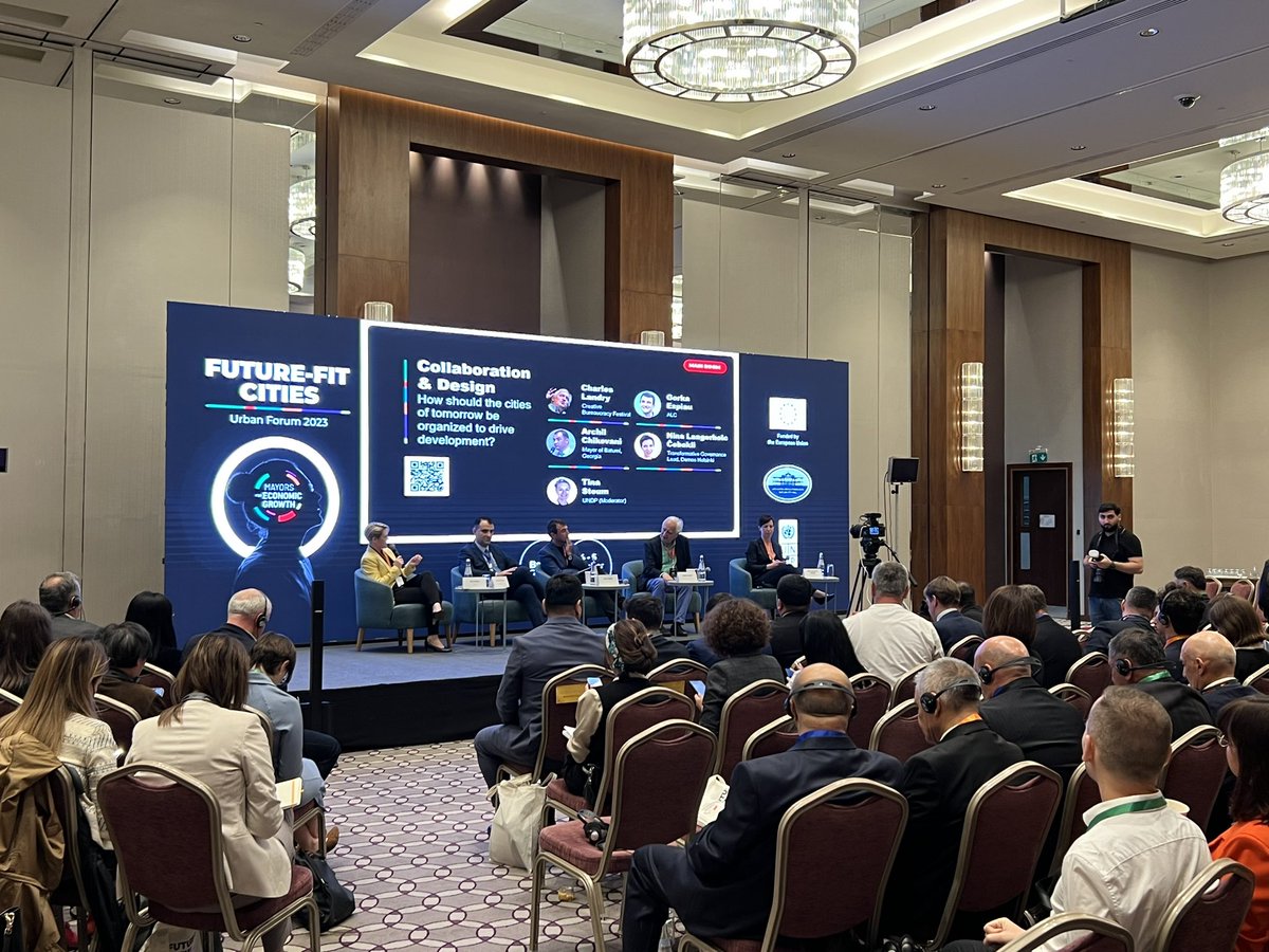 .@charleslandry <a href="/GEspiau/">Gorka Espiau</a> <a href="/ArchilChikovani/">Archil Chikovani</a> @Ninalangerhold are now sharing how we design and work together in light of growing uncertainty at the city level. If you’re not with us in Batumi, join online: shorturl.at/jnzAE #M4EG #FutureFit