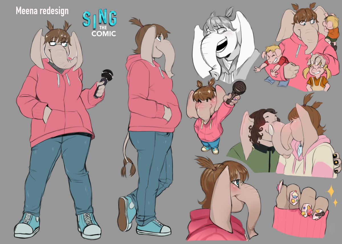 SingTheComic's tweet photo. 🫂Her OG design was okay
but I needed to change her up a bit
so she’d fit the aesthetic of the comic better.
💠#sing2 #anthroart #characterdesign #conceptart #furryartwork #sing2meena #singmovie #nailart #redesign #illustrationart #illuminationentertrainment https://t.co/pVopeupw9o