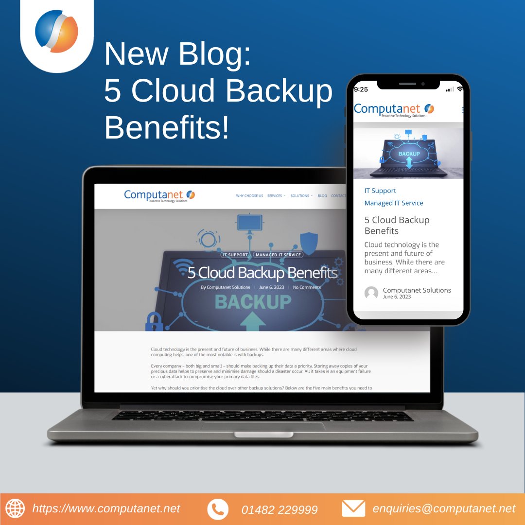 ComputanetMSP's tweet image. How can cloud backup benefit you? Check out our latest blog post. Click the link bellow for more information!  #newblogpost #computanet #cloud #backupaccount 
👇👇
computanet.net/5-cloud-backup…