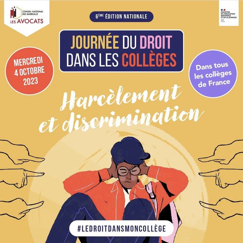🏫 Journée du droit dans les collèges - 6e édition  laquelle le Barreau de #Montpellier s’associe pour sensibiliser les élèves aux droits et devoirs de chacun. ⚖️

Évènement organisé par le <a href="/CNBarreaux/">Conseil national des barreaux - les avocats</a> et <a href="/education_gouv/">Ministère Éducation nationale</a>