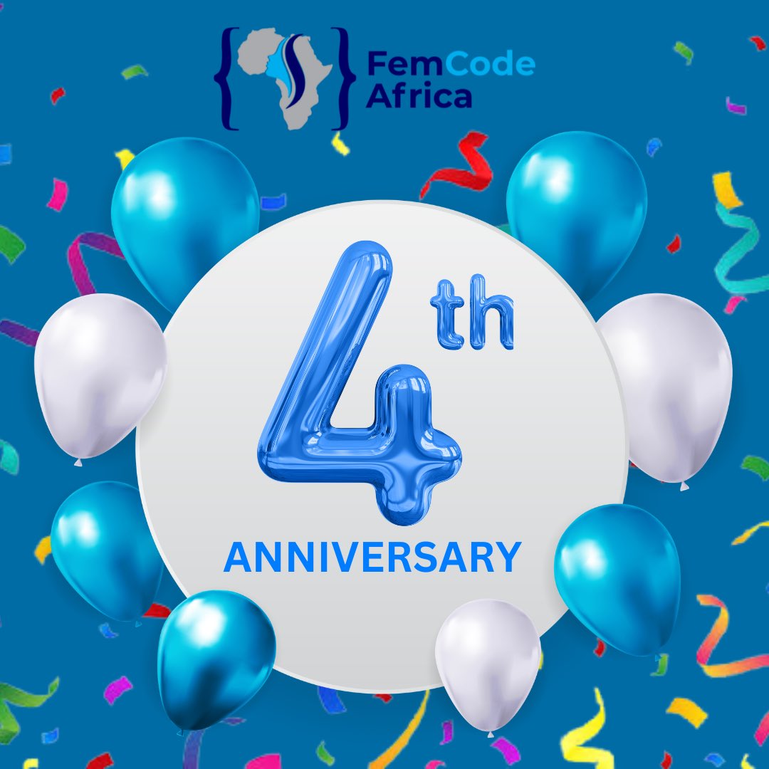 FemcodeA's tweet image. FemCode is FOUR!🎊🎊🎊

521 People trained.
39 Jobs/Internships.
17 Bootcamps and training.
6 Mentorship trainings.
2 Countries.
1 Hackathon.