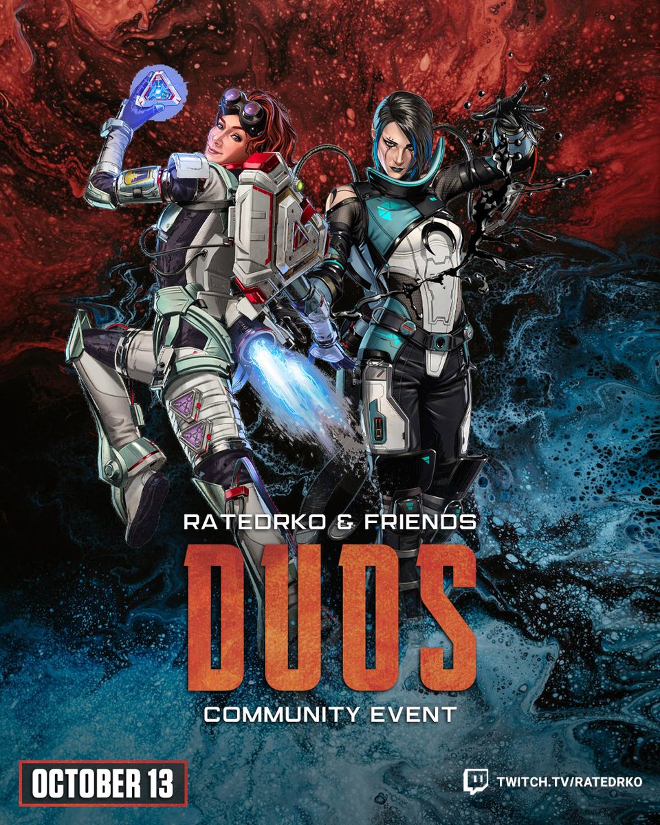 Super excited to be hosting an open <a href="/PlayApex/">Apex Legends</a>  Duos event next week on Friday 13th October! 💥

No registration needed, just grab a friend and join from 8.30pm AEDT for Duos games on Sydney servers!