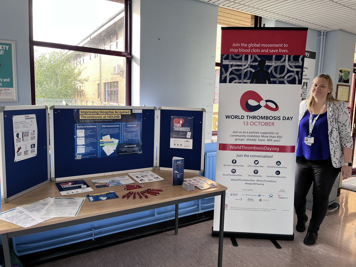 Day 3 we’re set up outside the canteen at Prince Philip Hospital. Come and have a chat about Hospital Acquired Thrombosis <a href="/sianyhopkins/">Sian Hopkins</a> <a href="/ClaireRawlinso4/">Claire Rawlinson 💙</a> <a href="/LindseyClark29/">Lindsey clark</a> <a href="/HywelDdaHB/">Hywel Dda UHB</a> <a href="/EQIiP_HywelDda/">EQIiP</a>