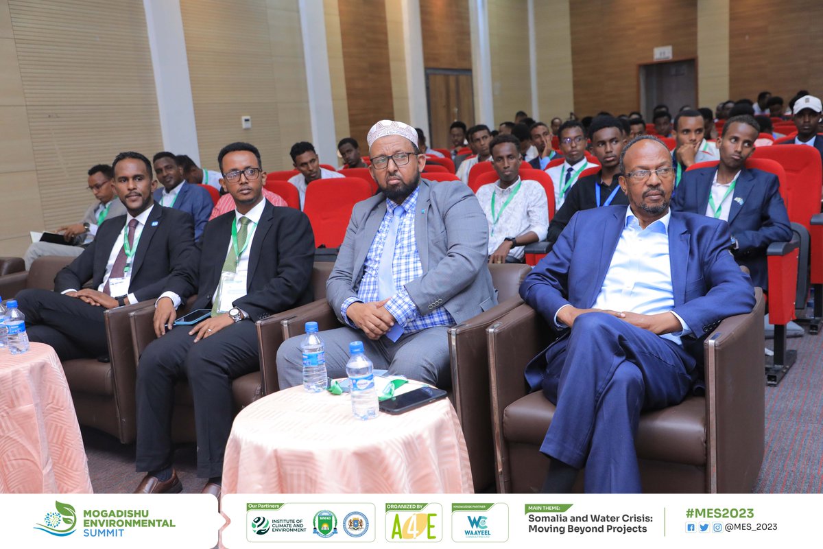 MogEnvSummit's tweet photo. The #MES2023  has officially opened! @AbdilatifHaye, @action4environ &amp; @MogEnvSummit Director, and welcomed honored esteemed guests from various government ministers, experts, academics, climate activists, CSOs, youth, women, and the media.

#MES2023
#MovingBeyondProjects https://t.co/K6F0X3KEKe