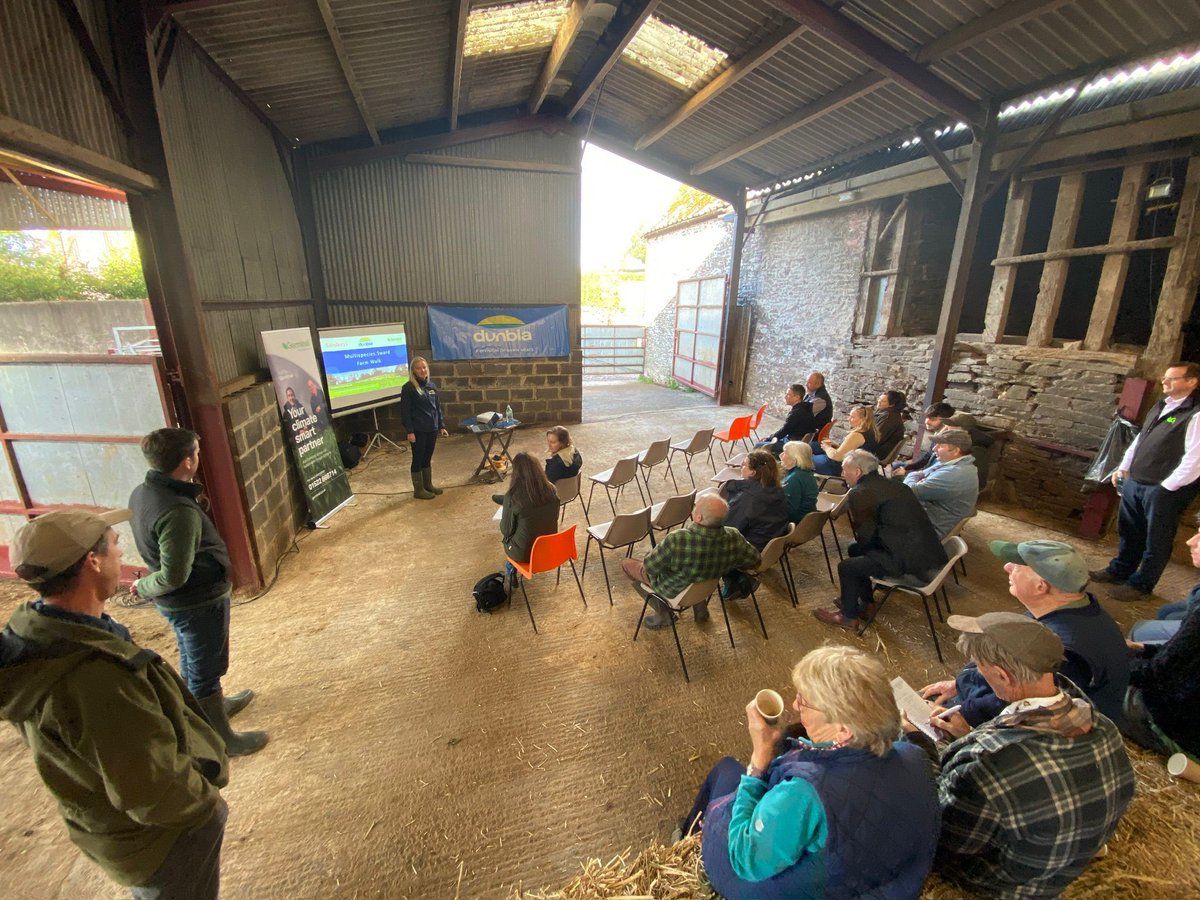 DunbiaGroup's tweet photo. Last week we held a Multispecies Swards Farm Walk on Crickie Farm in Brecon. We were joined by @wearegerminal representatives who spoke about MSS management & much more.
The farmers who attended were all part of our Taste the Difference supplier group with @sainsburys
#FarmGreen https://t.co/DarxU1mJtI