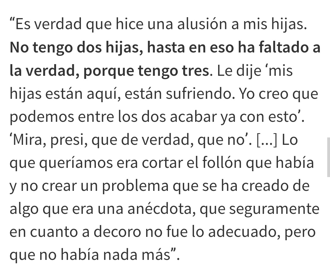 Me encanta como Rubiales niega haber presionado a Jenni Hermoso para pasar después a describir como la presionó.