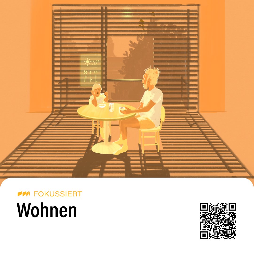 Unsere Art zu Wohnen hat sich 2040 nicht sehr verändert. Dafür haben fast alle Gebäude jetzt Wärmepumpen zum Heizen und Kühlen, und wir nutzen Ökostrom. Die Kosten der Umstellung wurden sozial gerecht verteilt.

zukunftsbilder.net/thema/wohnen/f…

#klima #heizungsgesetz #deutschland