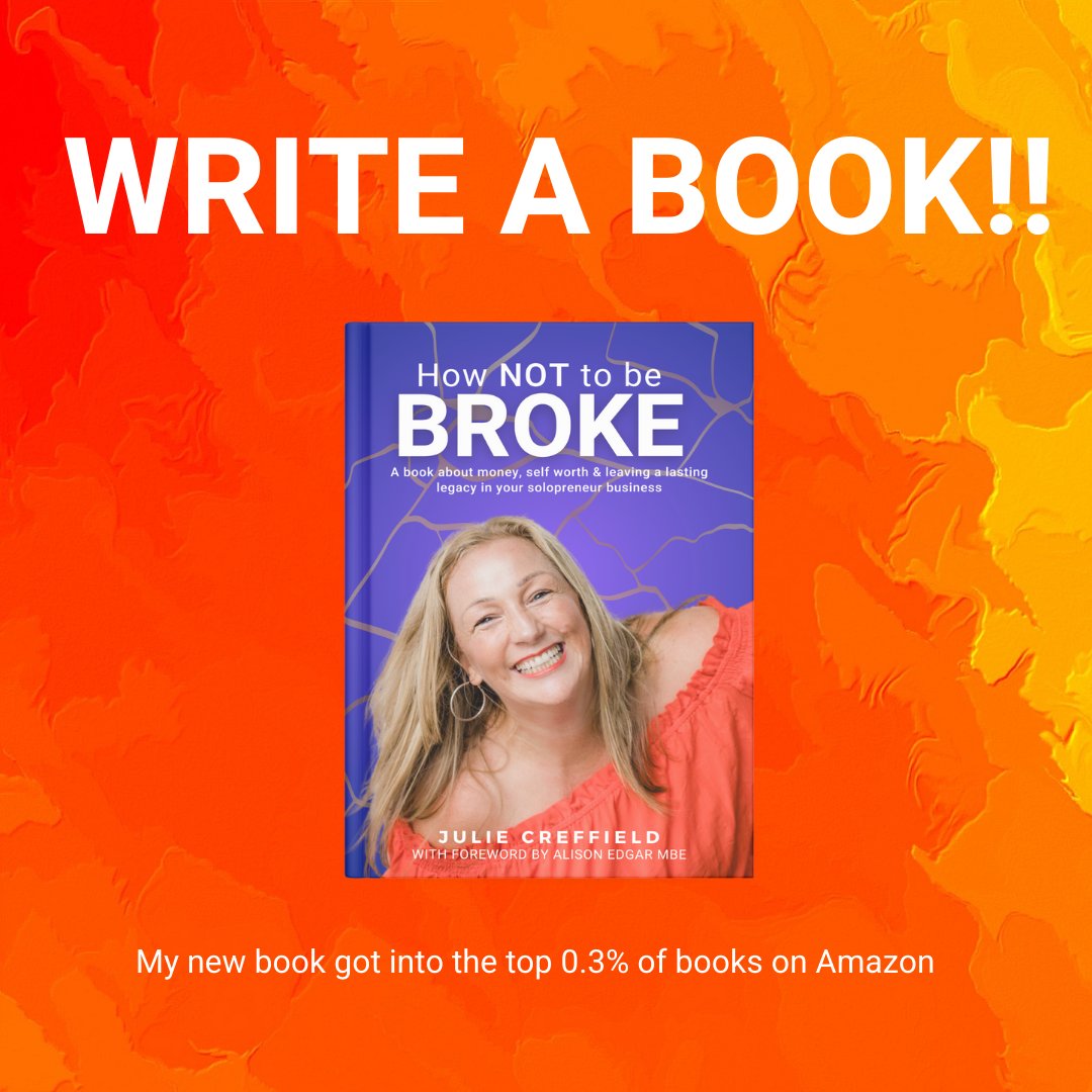 Want to leave a legacy? Write a book.
My most recent book How NOT to be Broke has been out almost a week, and the feedback I am getting is amazing...it has helped me consolidate my experience as a solopreneur of almost 30 years. amzn.to/3tejkRn
