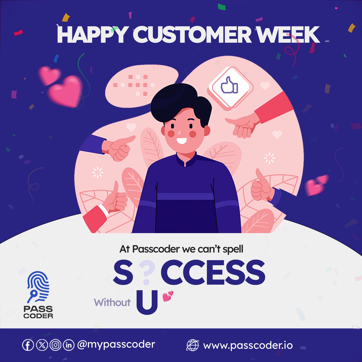 Mypasscoder's tweet photo. Dear esteemed customers, riding with you these past weeks has been eventful &amp; productive. 

Our Customer Service Team is always at your service to help resolve your complaints and your satisfaction is our priority.

Happy Customers Service!
The Passcoder Team. https://t.co/i3JFs35uZS