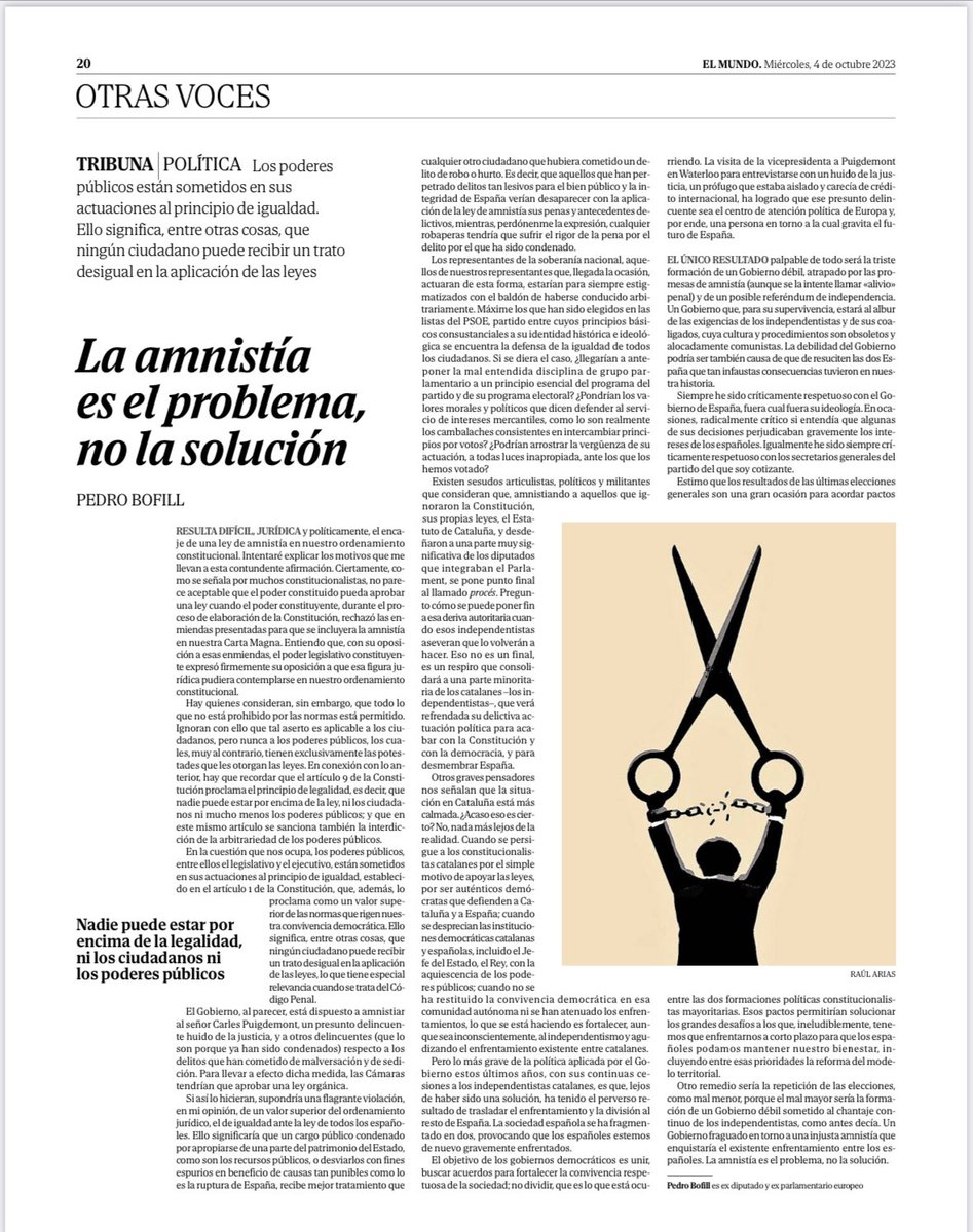 Una lección para <a href="/sanchezcastejon/">Pedro Sánchez</a> y todos sus paniaguados socialistas del <a href="/PSOE/">PSOE</a> que le llaman “ progresista” o “ generosidad” a la traición a la España constitucional y democrática.