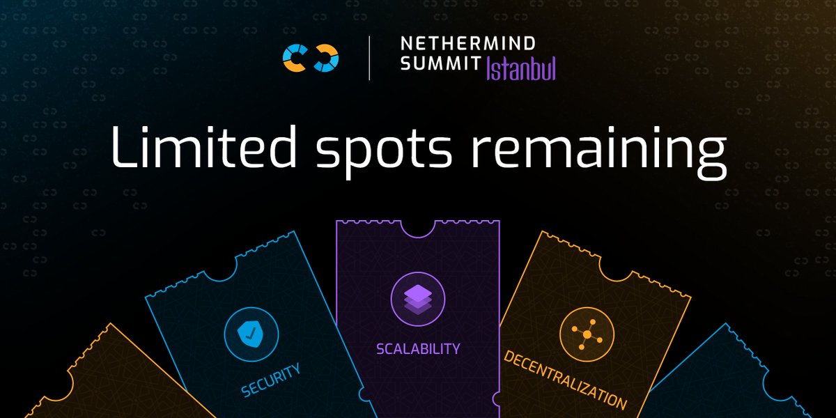 15 November @EFDevconnect we are hosting #NethermindSummit! A full-day builder event dedicated to: 🔹Security 🔸Scalability 🔹Decentralization We are buzzing with excitement to see all registrations come in 💜Grab your spot today! lu.ma/nethermind-sum…