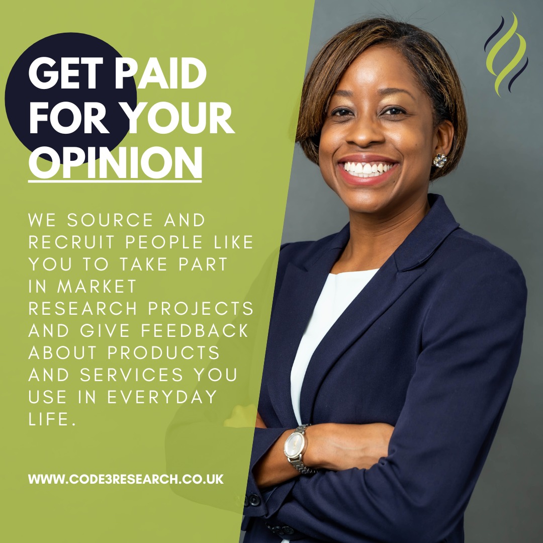 code3research's tweet image. START EARNING EXTRA CASH. WE PAY FOR YOUR OPINIONS.
SIGN UP WITH US TODAY!

CODE3RESEARCH.CO.UK
#marketresearch #onlineresearch #EarnExtraCash #getpaidforyouropinion #answerquestionsgetpaid #testproductsgetpaid