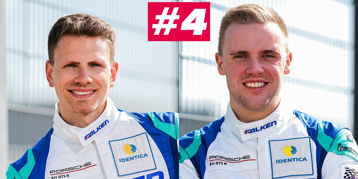 For one final time, let's meet our drivers for NLS9! 👋 💙💚#3 Alessio Picariello and Sven Müller 💙💚#4 Nico Menzel and Tim Heinemann #FalkenTyres #FalkenFam #FalkenMotorsports #tyres #tires #motorsport #racecars #NLS9 #NLS #Nurburgring #Nordschleife