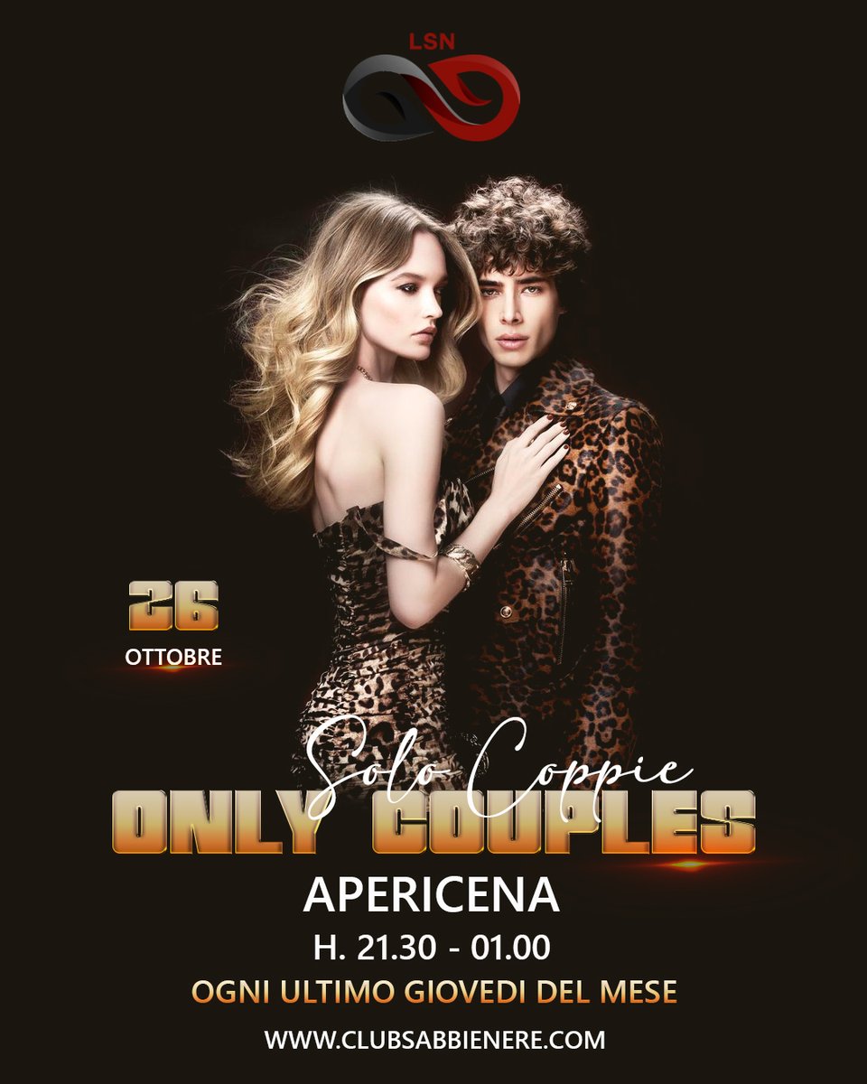 LSNCLUBPRIVE's tweet photo. L’evento sarà aperto esclusivamente alle coppie al di sotto dei 50 anni e a tutte le coppie già tesserate con la nostra associazione.
Dalle 21.30 alle 22.30 sarà offerto un apericena.
#scambisti #party #trasgressione #onlycouples #solocoppie #prive https://t.co/lbhIp79OrB