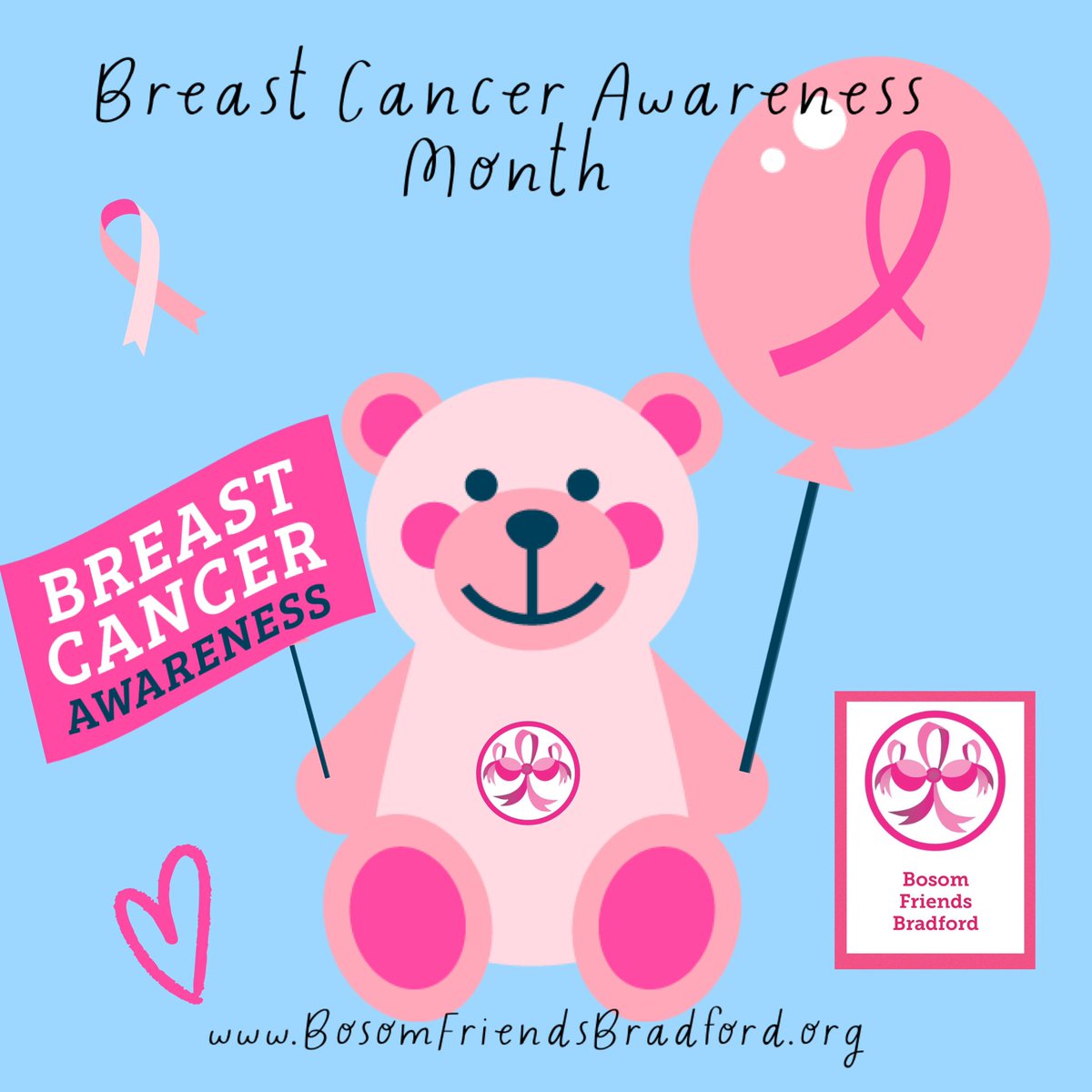 Breast cancer isn’t pink and fluffy... breast cancer is horrible, it effects not only the patient but their friends and family too.
#BreastCancer #BosomFriends #BreastCheck #Cancer  #BreastCancerAwareness #Donate #Bradford #Airedale #Calderdale
#BCAM #BreastCancerAwarenessMonth