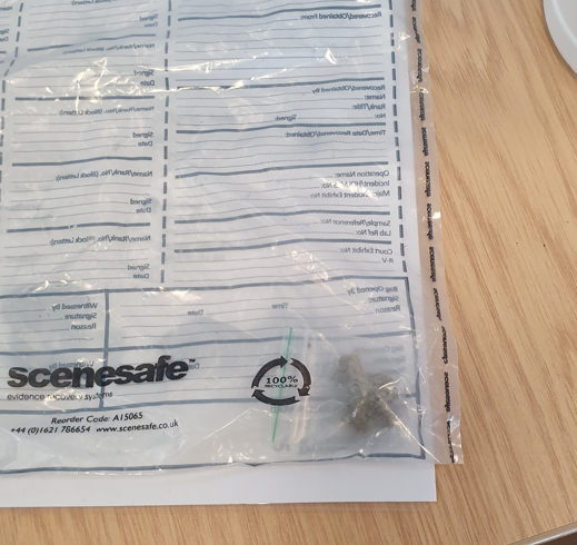 PC Tonks and PC Kearns received a report of drug dealing in Acocks Green they quickly attended and within a couple of minutes had detained the offender and will deal with him for possession of drugs... keeping AG safe!