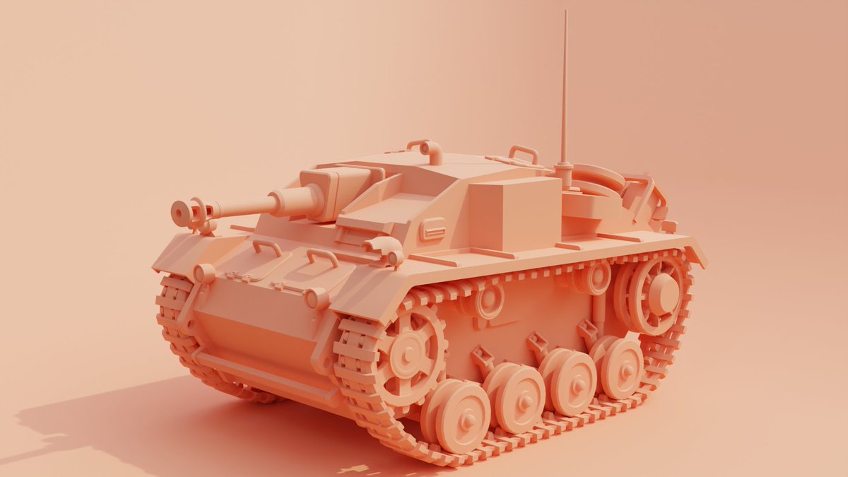 AKKOS617's tweet photo. Stylized StuG III with long 75mm gun, old blender 3d model rework in progress

#blender3d #blender #blendercommunity #tank3dmodel #b3d #wip #workinprogress https://t.co/mXtShsZ3Hy