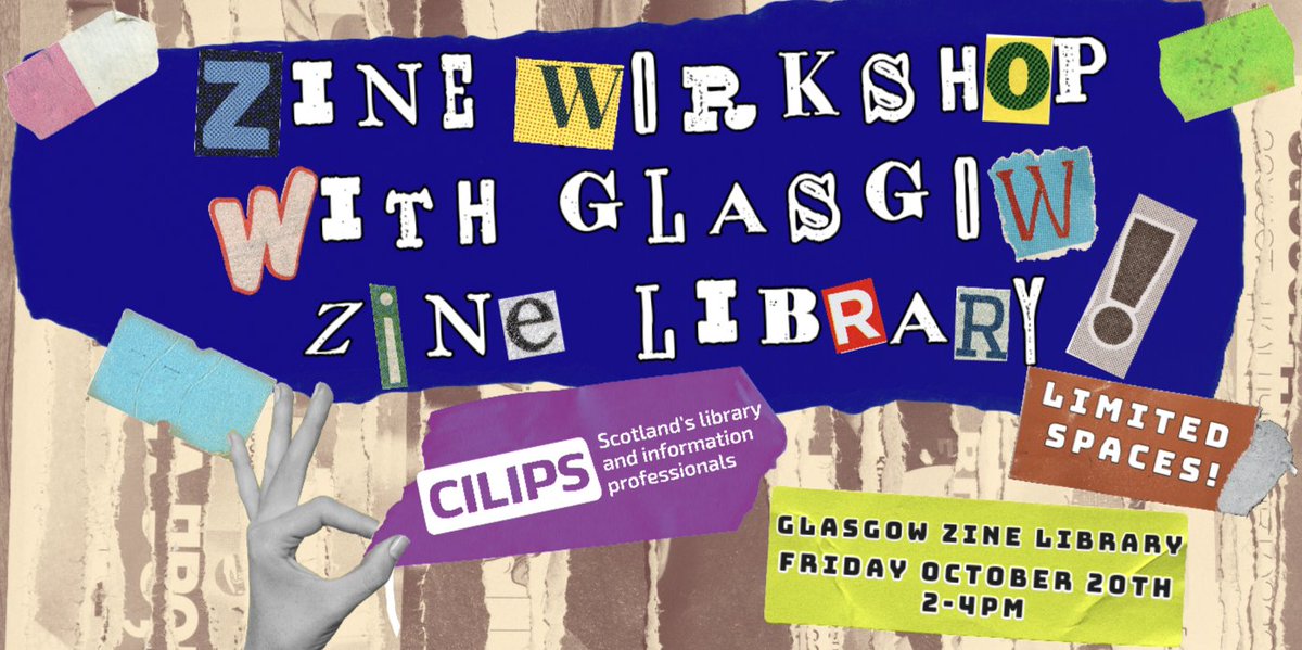 CILIPScotland's tweet photo. In the spirit of #ReduceReuseRecycle for Today's #Library5, we wanted to highlight our Zine workshop with @GlasgowZineLib ππ§Ύπ.
Plus hear research into zine creation for young people in Scottish Libraries from MSC student @PonyStayedGold! βοΈ
Book here: https://t.co/tZwZAm7uBu https://t.co/aCzP7hFUcN