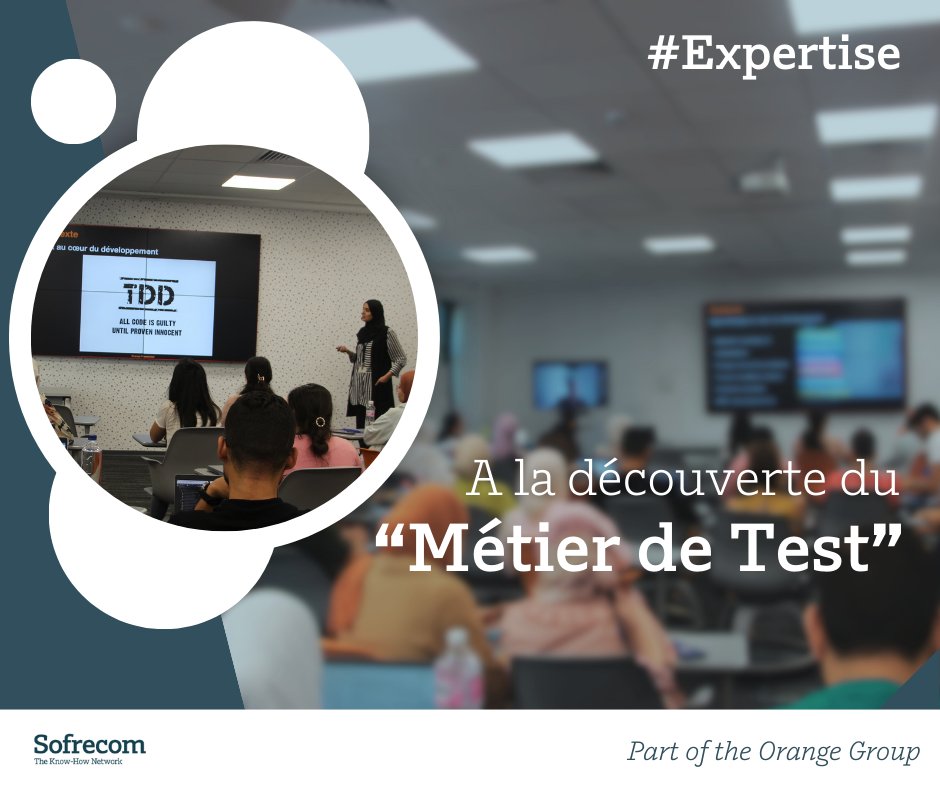 SofrecomTunisia's tweet image. À l&apos;occasion de l&apos;évènement « Dev Test Day», nous vous proposons un carrousel d&apos;informations techniques sur le métier de Test.
#SofrecomTunisie #testlogiciel #expertise #savoirfaire